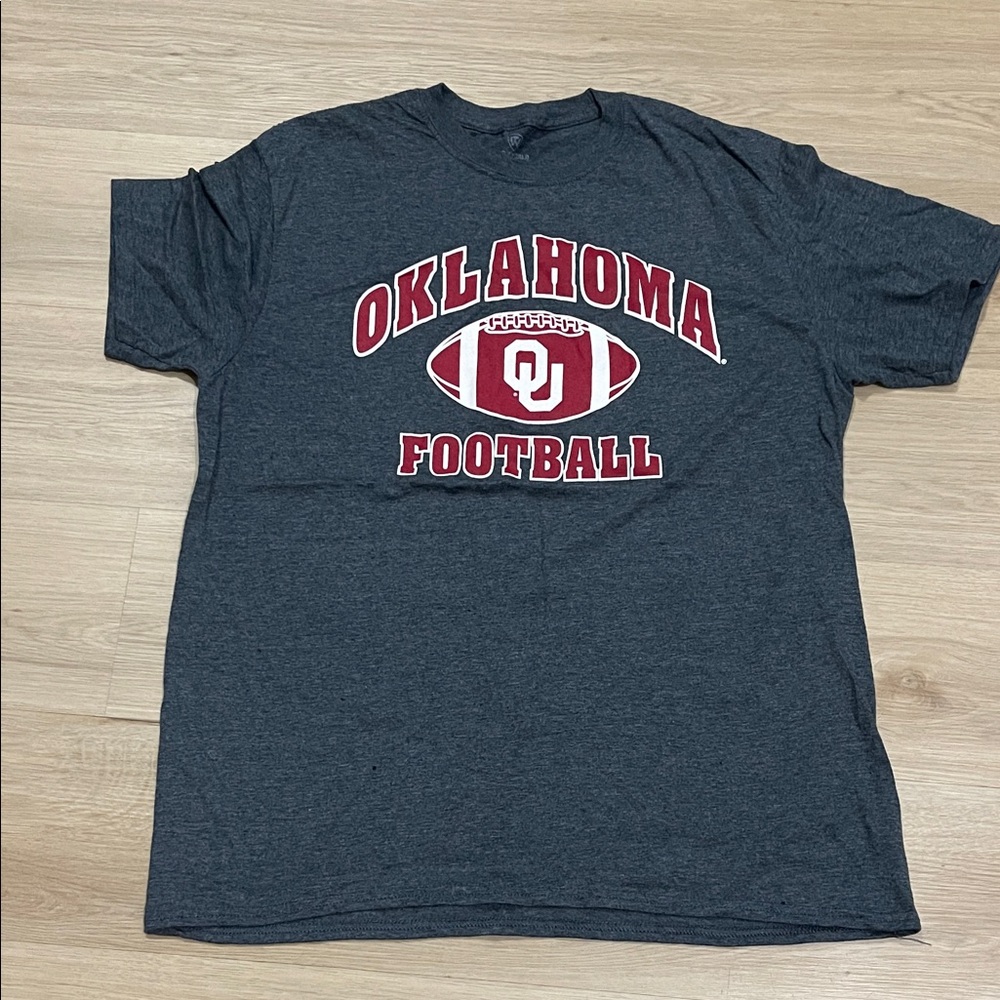 Top of the World Gray Oklahoma Football Tee